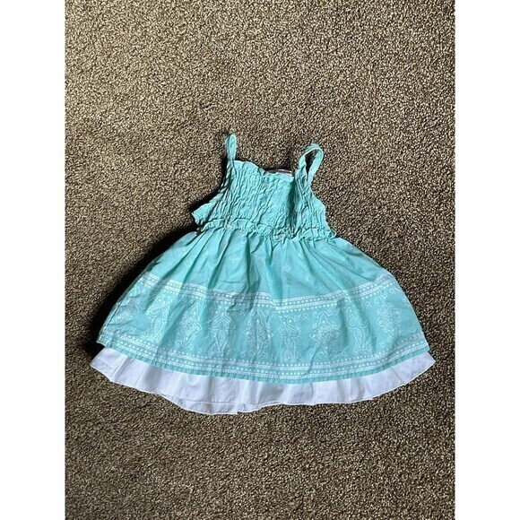 Little Lass Teal Blue Sundress Infant‎ Size 6/9 Months - Picture 2 of 3
